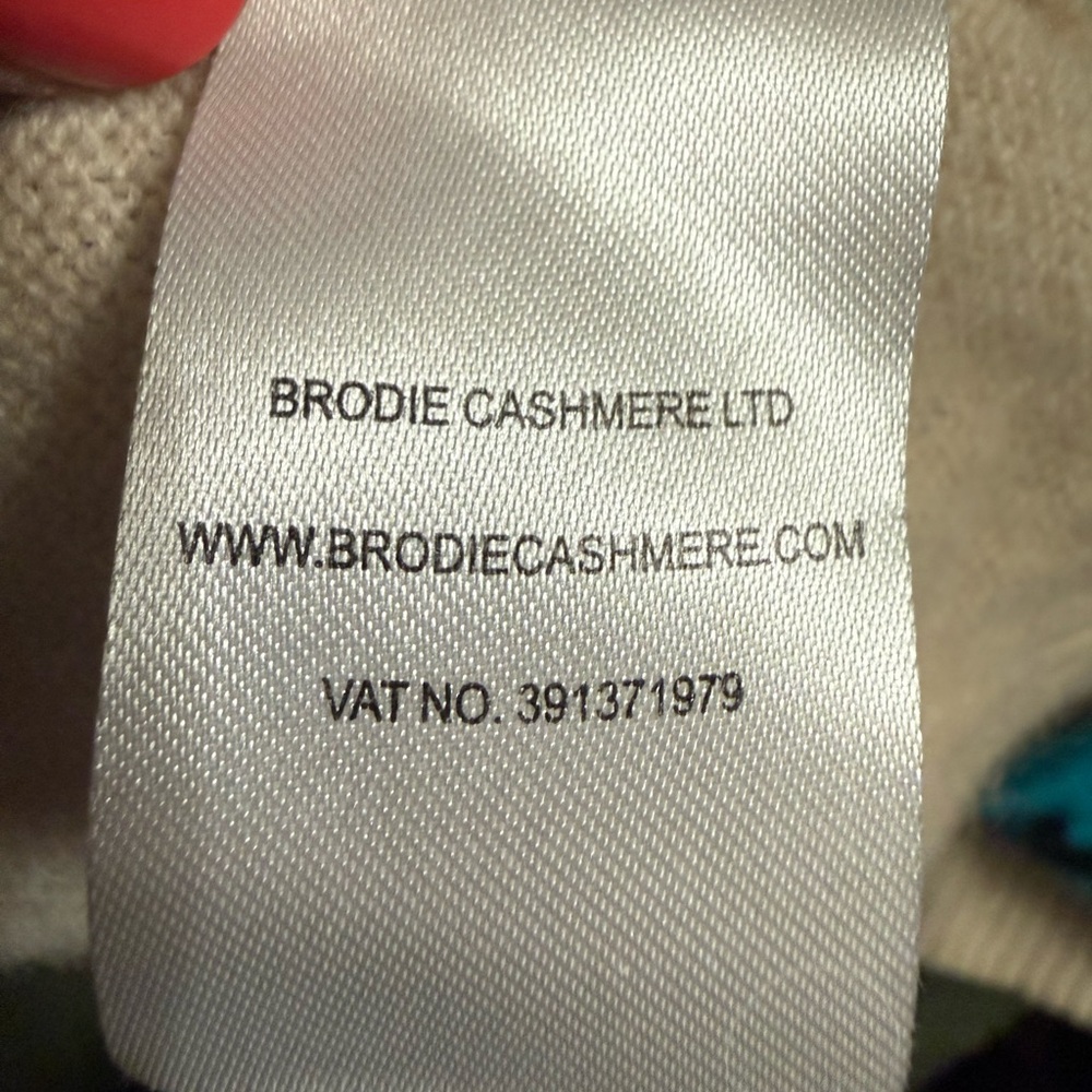 Brodie Cashmere 100% Cashmere Sweater Pink Colorblock Size S - Picture 8 of 8